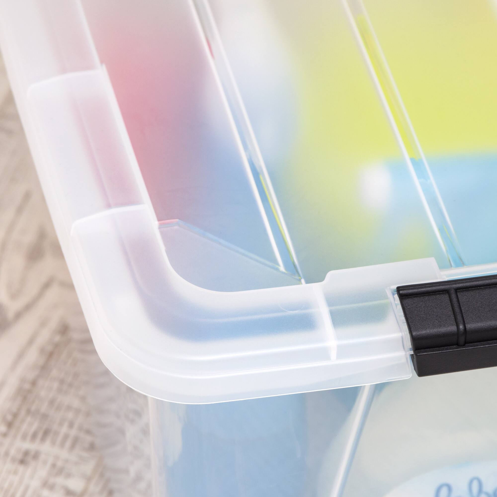 IRIS® 32qt. Buckled Clear Boxes with Clear Buckle Lids, 4ct.